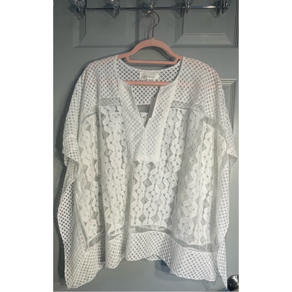 Anthropologie Cropped Lace Poncho NWT One Size Fits All - Picture 5 of 15
